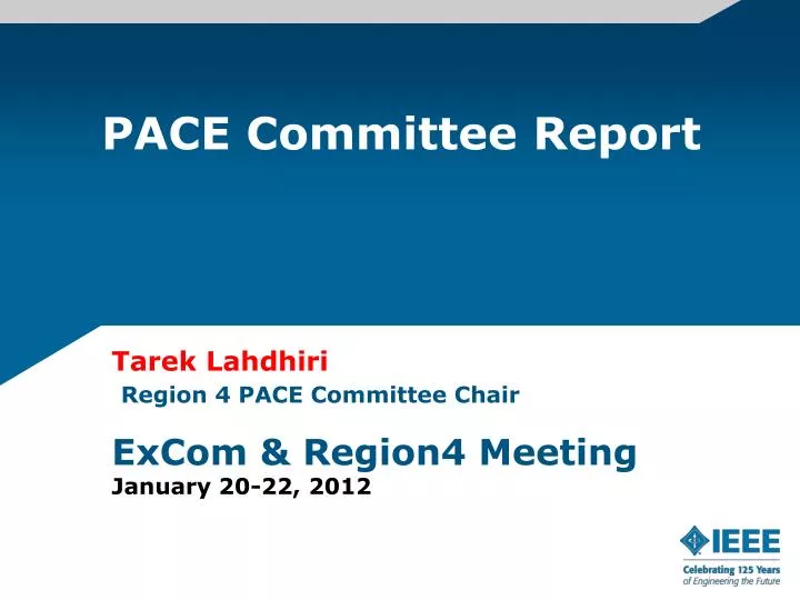 pace committee report