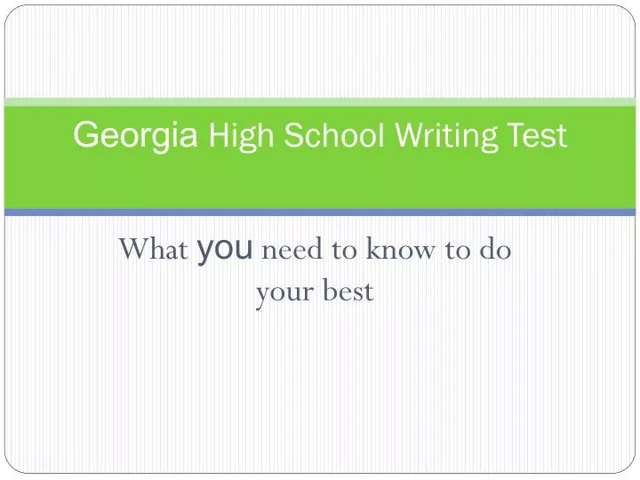 georgia high school writing test