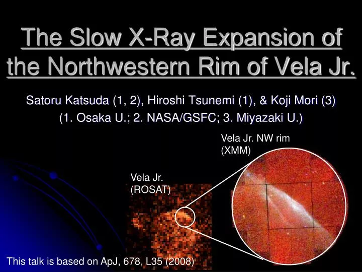 the slow x ray expansion of the n orthwestern r im of vela jr