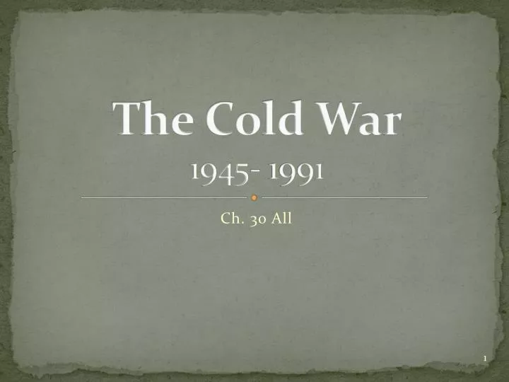 the cold war 1945 1991