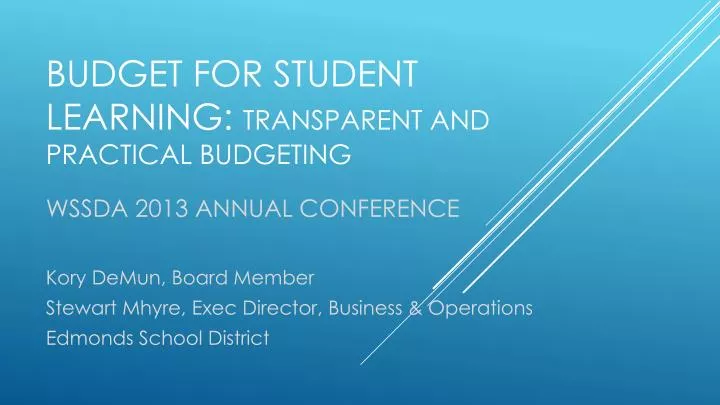 budget for student learning transparent and practical budgeting