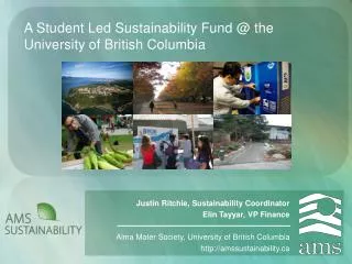 A Student Led Sustainability Fund @ the University of British Columbia