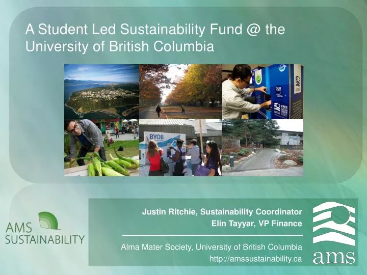 a student led sustainability fund @ the university of british columbia