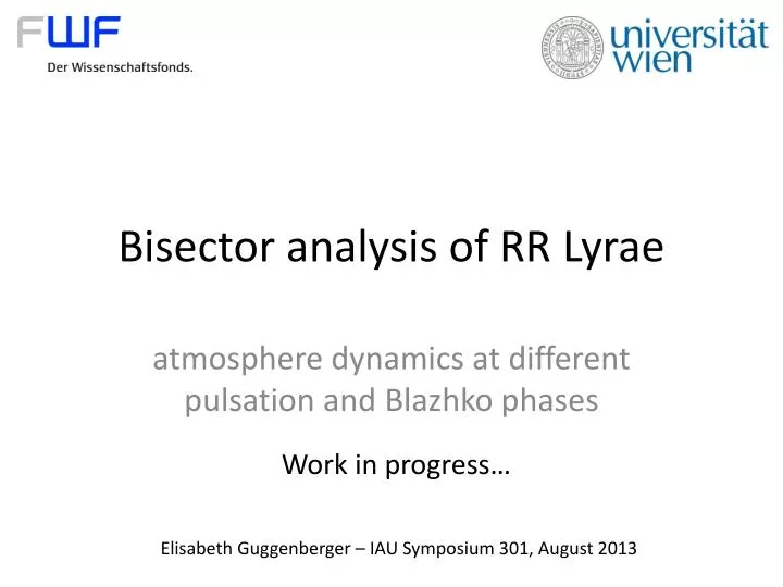 bisector analysis of rr lyrae