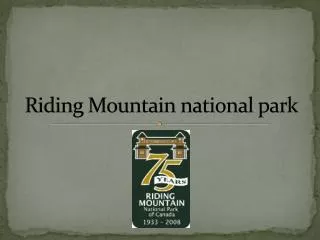 Riding Mountain national park
