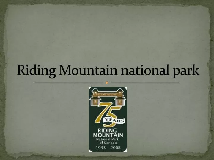 riding mountain national park