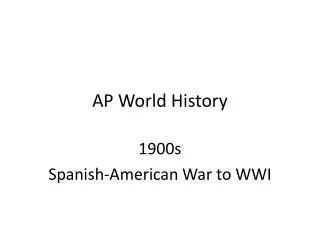 AP World History