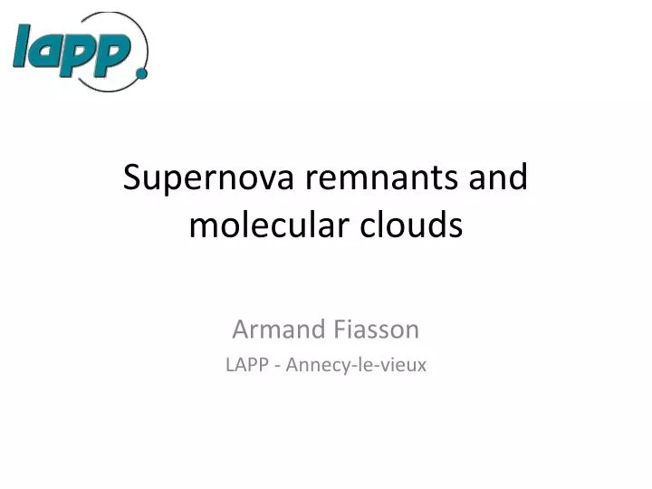supernova remnants and molecular clouds