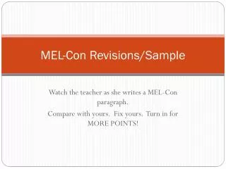 MEL-Con Revisions/Sample
