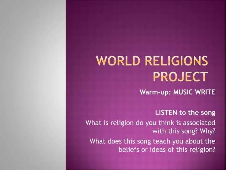 world religions project