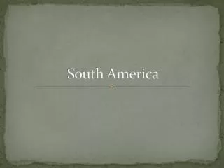 South America