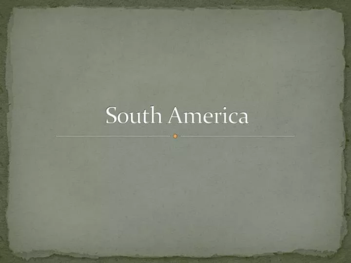 south america