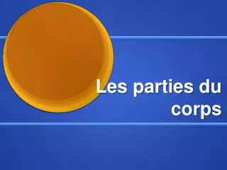 les parties du corps