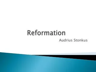 Reformation