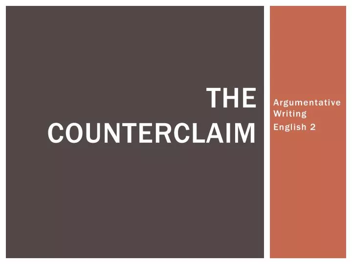the counterclaim