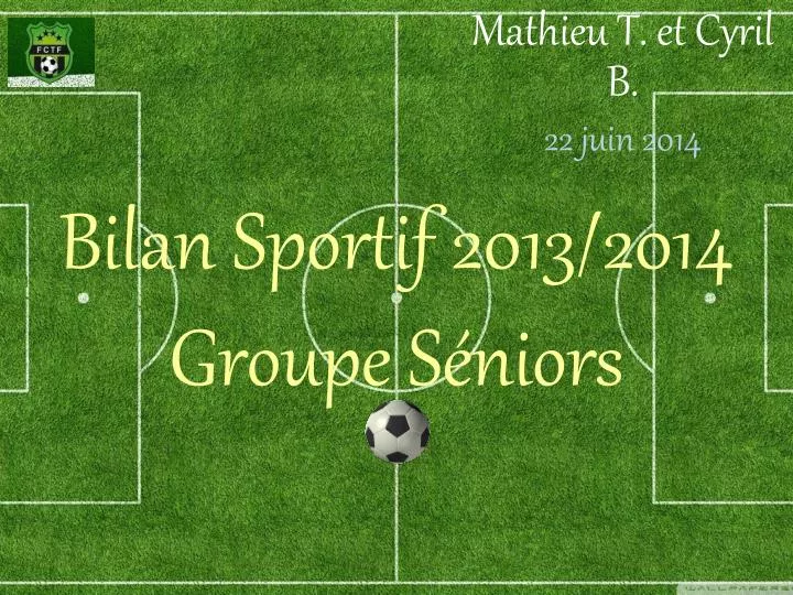 bilan sportif 2013 2014 groupe s niors