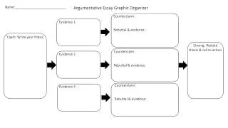 Argumentative Essay Graphic Organizer