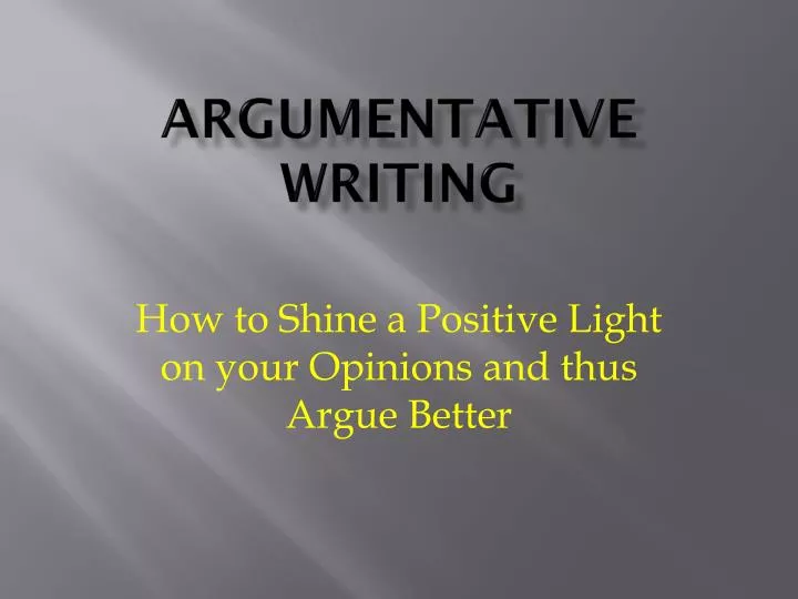 argumentative writing
