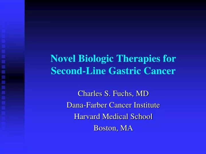 novel biologic therapies for second line gastric cancer