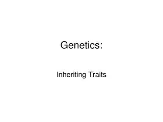 Genetics: