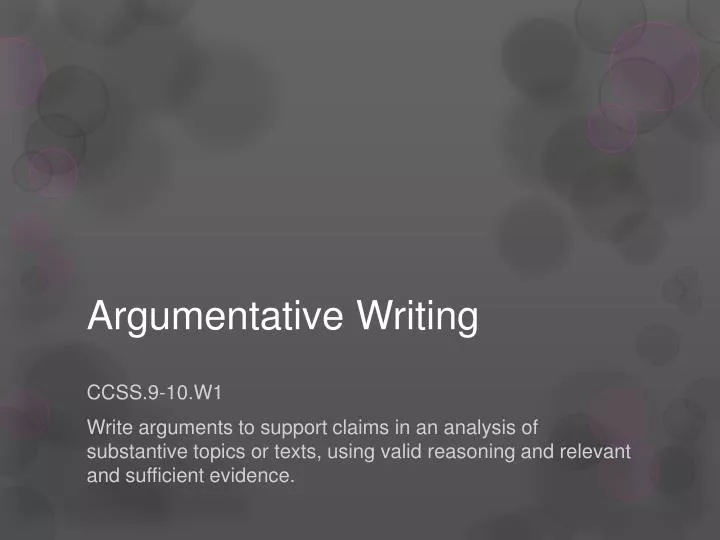 argumentative writing