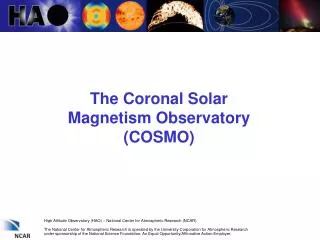 The Coronal Solar Magnetism Observatory (COSMO)