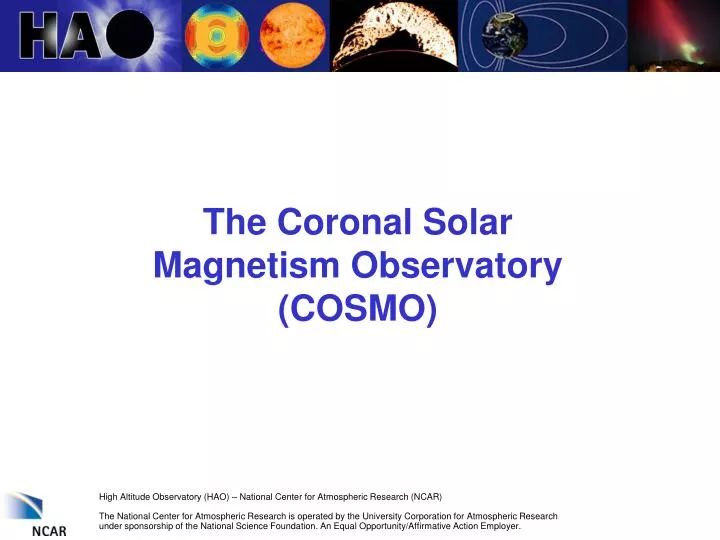 the coronal solar magnetism observatory cosmo