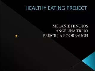 HEALTHY EATING PROJECT