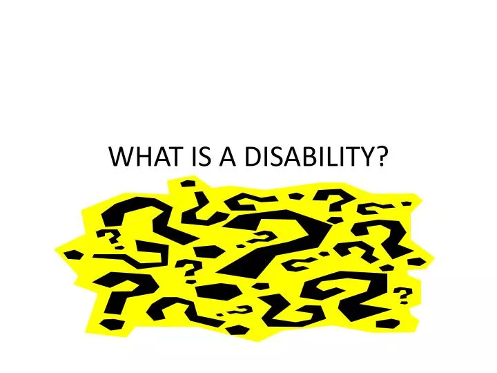 what is a disability