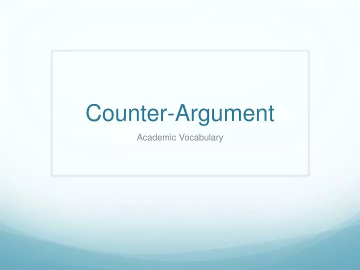 counter argument