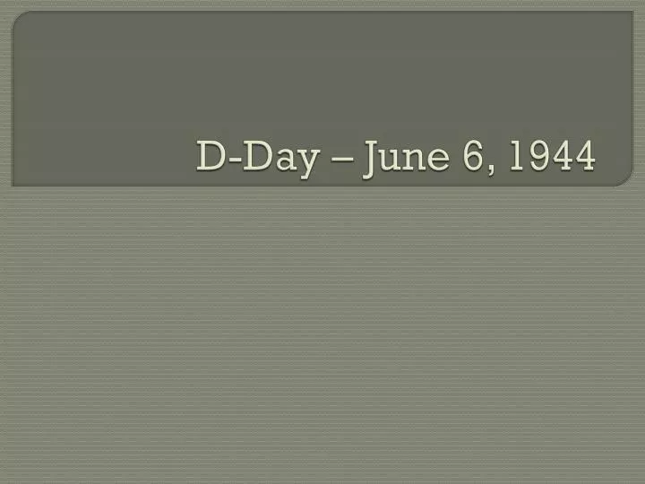 d day june 6 1944