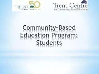 Community-Based Education Program: Students