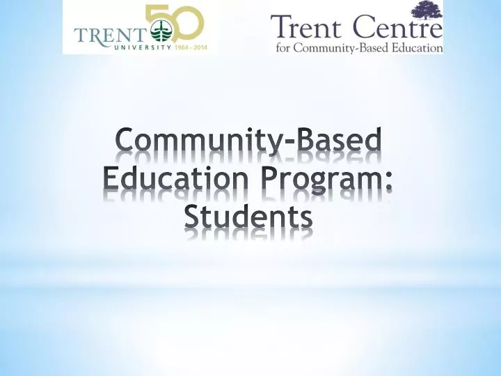 community based education program students