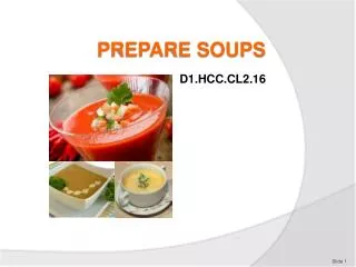 PREPARE SOUPS