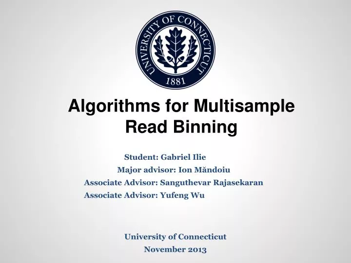 algorithms for multisample read binning