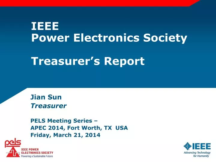 ieee power electronics society treasurer s report