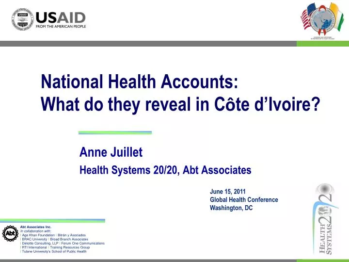 national health accounts what do they reveal in c te d ivoire