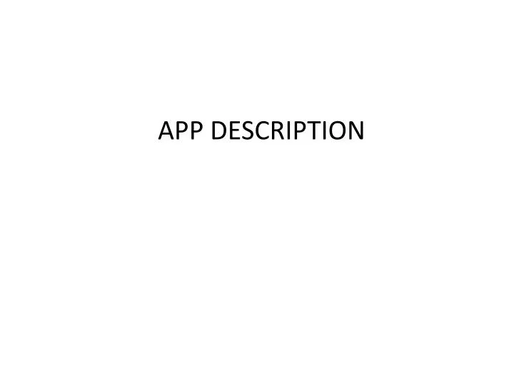 app description