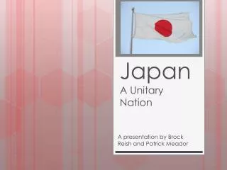 Japan A Unitary Nation