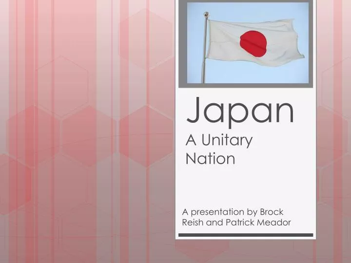 japan a unitary nation