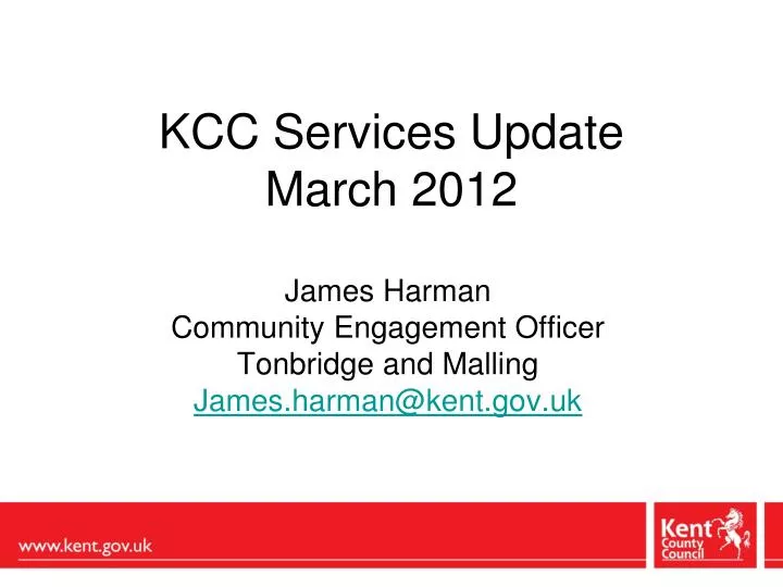kcc services update march 2012