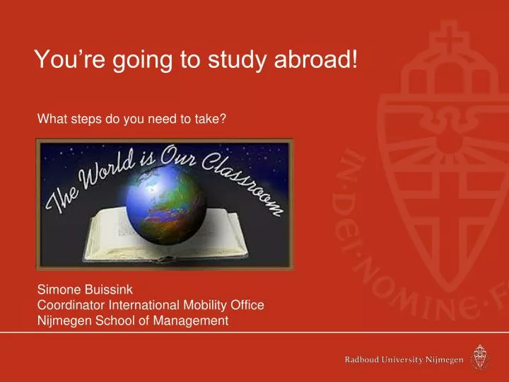 you re going to study abroad