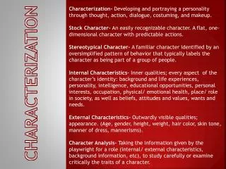 Characterization