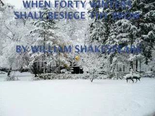 When forty winters shall besiege thy brow  by William Shakespeare