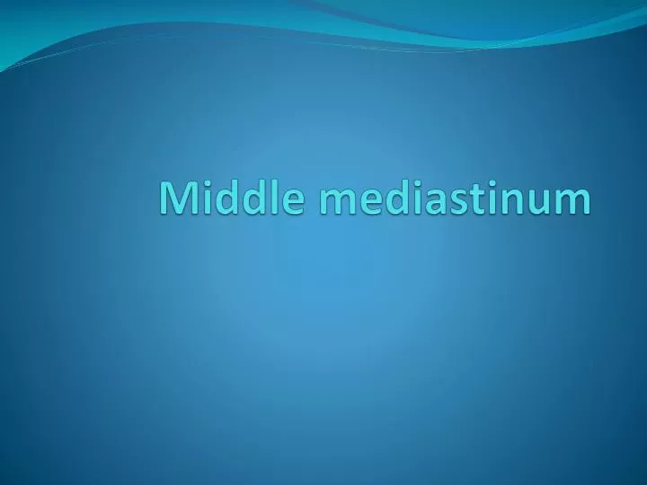middle mediastinum