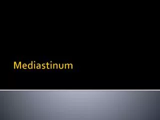 Mediastinum