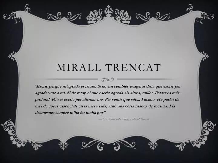 mirall trencat