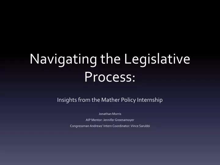 navigating the legislative process