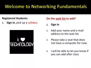 Welcome to Networking Fundamentals