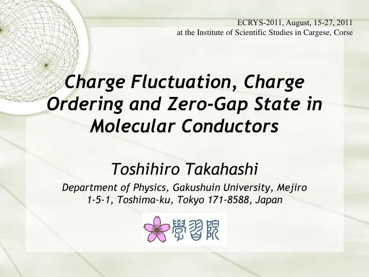 charge fluctuation charge ordering and zero gap state in molecular conductors